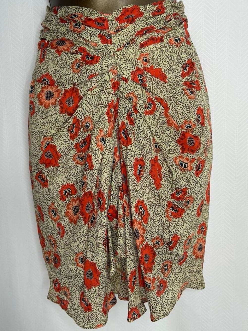 Isabel Marant Silk blend Red Floral Skirt